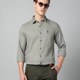 Men Regular Fit Shirt with Logo Print-image-36