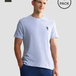 Men Pack of 2 Regular Fit 1633 Crew-Neck T-Shirts-picture-28