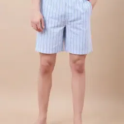 Striped Shorts with Insert Pockets-image-51