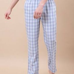 Cotton Mix Checked Relaxed Fit Pants-image-19