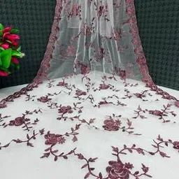 m7t Women Embroidered Dupatta with Cut-Work Border-picture-3