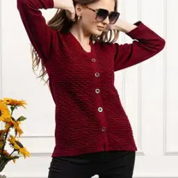 dadu dayal Women V-Neck Button-Down Cardigan-picture-11