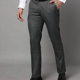 arrow Men Tapered Fit Flat-Front Trousers-picture-2