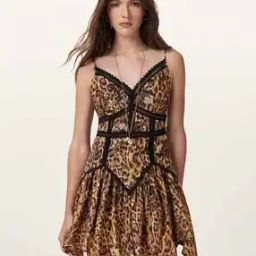 Zia Leopard Print Mini Fit & Flare Dress-image-7
