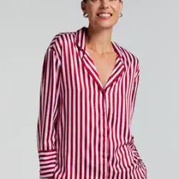 Satin Long-Sleeved Jacket-image-53