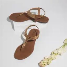 Women Embellished T-Strap Flat Sandals-image-25