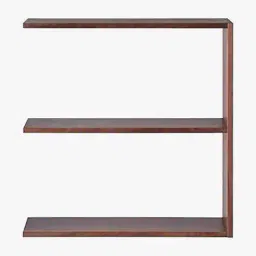 muji Stacking Shelf Wide Type with Additional 2 Walnut Shelves image 1