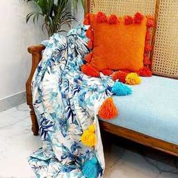 Cushion Cover with Handmade Tassels -image-43