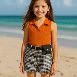 ninas Girls Houndstooth Shorts & Top Set-picture-24