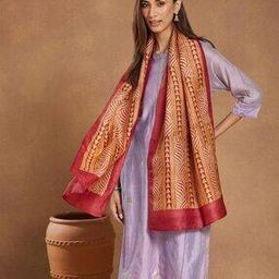 fabindia Women Hand Block Printed Stole-picture-49
