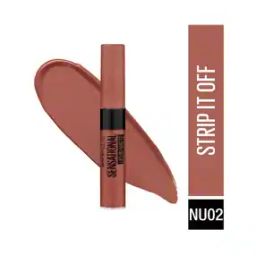 Sensational Liquid Matte Lipstick - NU02 Strip It Off-6