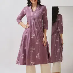 kami kubi Women Floral A-line Kurta-picture-8