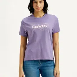 levi's Women Typographic Print Regular Fit Round-Neck T-Shirt-picture-45