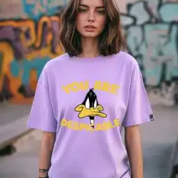 bewakoof Women's  Nobody Move Graphic Printed Oversized T-shirt-picture-4