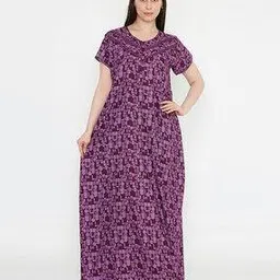 nightspree Women Geometric Print Nighti with Short Sleeves-picture-7