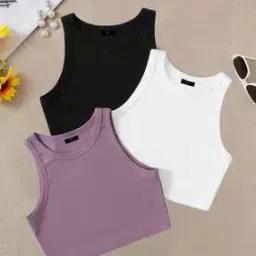 fyre rose Women Pack of 3 Regular Fit Tank Tops-picture-7