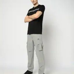 Men Logo Print Straight Track Pants with Cargo Pockets-image-22
