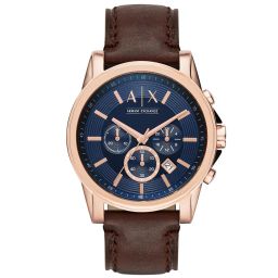 armani exchange Chronograph Watch with Leather Strap - AX2508 image 1