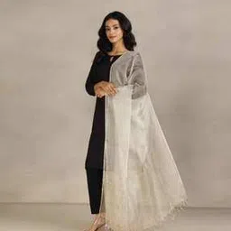 fabindia Woven Dupatta with Tassels-picture-35