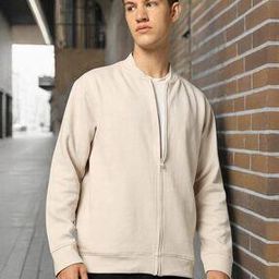 Men Patterned Regular Fit Front-Open Sweatshirt-picture-15