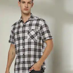 Men Checked Slim Fit Shirt-image-19