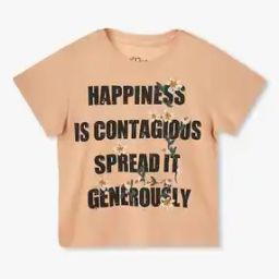 Girls Typographic Print Crew-Neck T-Shirt-picture-11