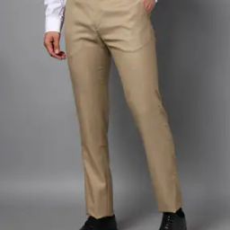 Men Checked Tapered Fit Flat-Front Trousers-image-25