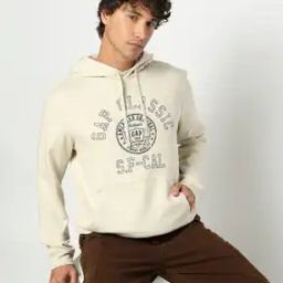 Men Solid Knitted Fleece Sweatshirt with Hood-image-84