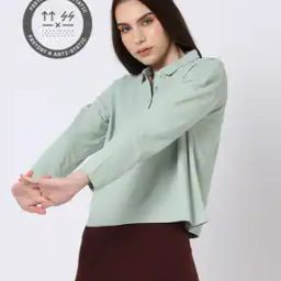 Logo Print Boxy Fit Polo T-Shirt-image-74