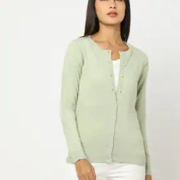 Ribbed Button-Down Cardigan-14