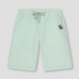 Boys Regular Fit Dobby Shorts with Badge-picture-30