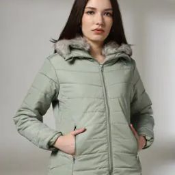 Women Quilted Regular Fit Zip-Front Puffer Jacket-image-72