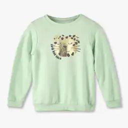 Girls Foil Animal Print Regular Fit Sweatshirt-image-50