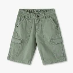 Boys Regular Fit Cargo Shorts with Insert Pockets-picture-2