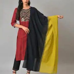 Women Colourblock Dupatta-29