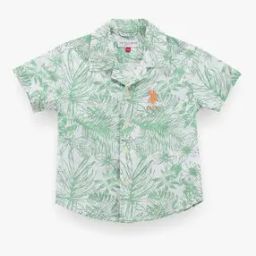 Boys Tropical Print Regular Fit Shirt-image-73