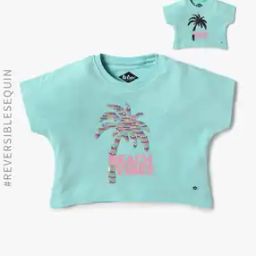 Girls Embellished Regular Fit Round-Neck T-Shirt-picture-10