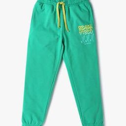 Boys Placement Typographic Print Regular Fit Joggers-picture-1