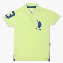 Boys Regular Fit Polo T-Shirt with Logo Embroidery-image-82