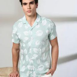 Men Leaf Print Regular Fit Shirt-image-16