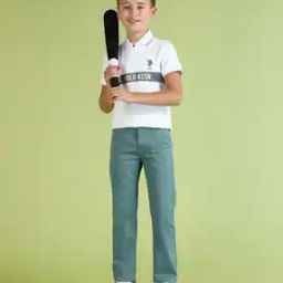 Boys Slim Fit Flat-Front Trousers-image-23