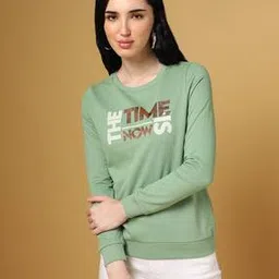 Typographic Print Round-Neck Sweatshirt-image-15