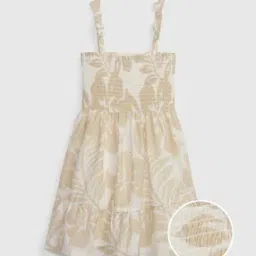 Floral Print Smocked Fit & Flare Dress-image-79