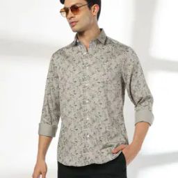 Men Printed Slim Fit Cotton Shirt-image-67
