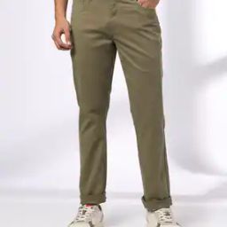john players Men Slim Fit Flat-Front Chinos-picture-22