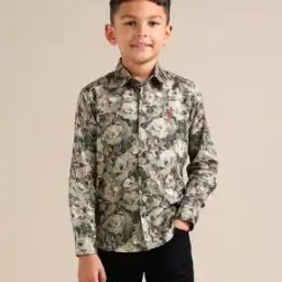 Boys Floral Print Regular Fit Shirt-picture-35