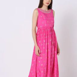 Floral Print Fit & Flare Dress-image-99