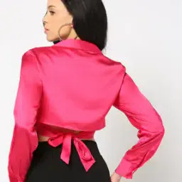 Women Regular Fit Crop Shirt-image-74
