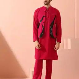 Mandarin Collar Jacket with Full Sleeves-picture-42