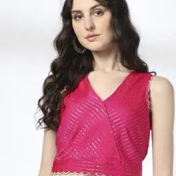 Women Zari Weaved Relaxed Fit Top-20
